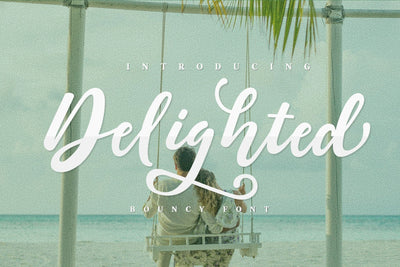 Delighted bounchy font Font Javapep 