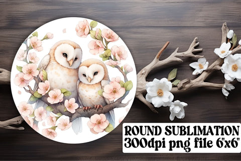 Delightful Avian Round Artwork Sublimation afrosvg 