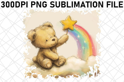 Delightful Bear Watercolor Art Set for Sublimation Crafting Projects Sublimation afrosvg 