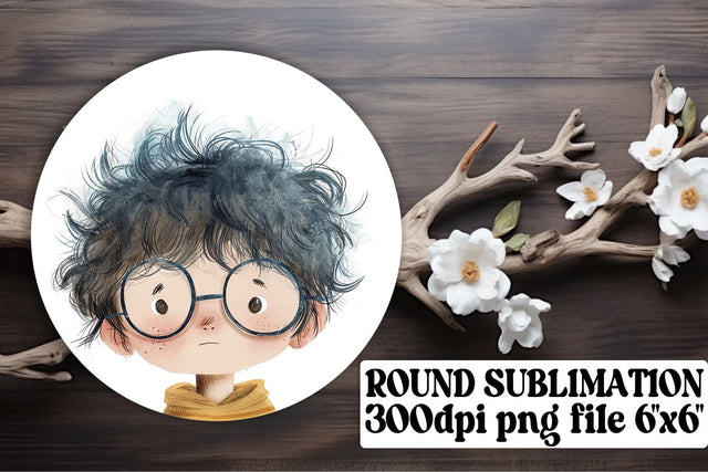 Delightful Boho Children's Ornaments: Circular Charm Sublimation afrosvg 