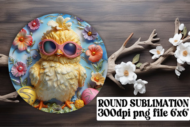 Delightful Easter Friends Sublimation Trio - Circle, Keychain, Coaster Sublimation afrosvg 