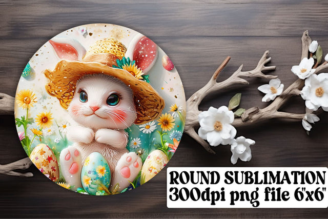 Delightful Easter Sublimation Trio - Circle, Keychain, Coaster Sublimation afrosvg 