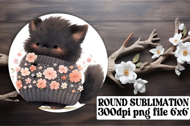 Delightful Kitty Keychain Set for Crafting Enthusiasts Sublimation afrosvg 