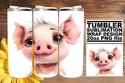 Delightful Watercolor Creature Art for 20oz Tumbler Sublimation Sublimation afrosvg 