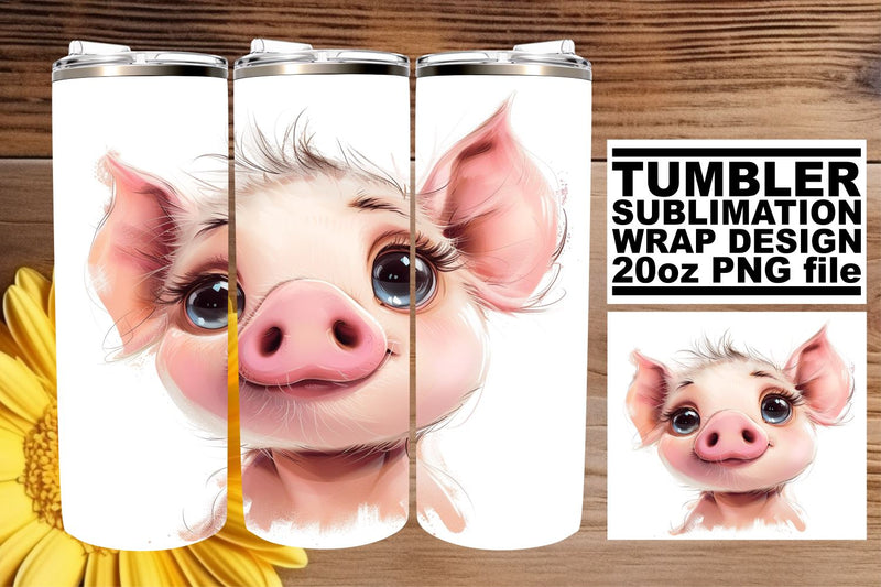 Delightful Watercolor Creature Art for 20oz Tumbler Sublimation Sublimation afrosvg 