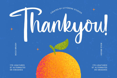 Delights Fruity - Bold Brush Font Font Letterena Studios 