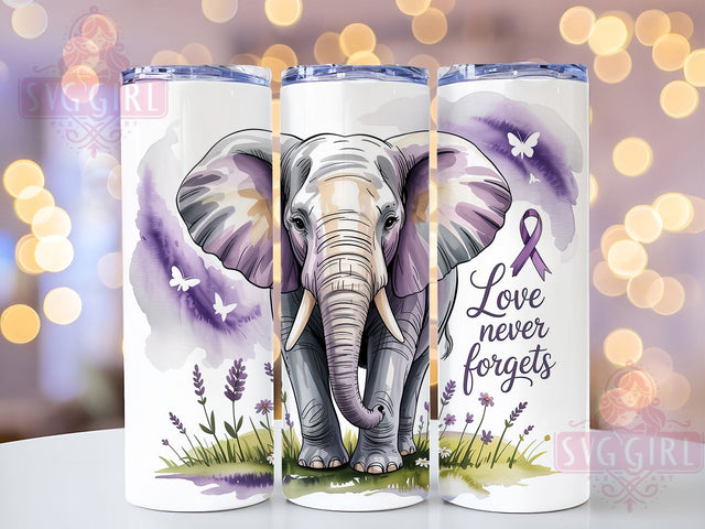 Dementia Awareness Purple Ribbon Tumbler, Purple Ribbon Cup, Mental Health Support Wrap, Forget Me Not Drinkware, Caregiver Gift Tumbler, Alzheimer’s Awareness Design, Wellness Support Cup Sublimation SvggirlplusArt 