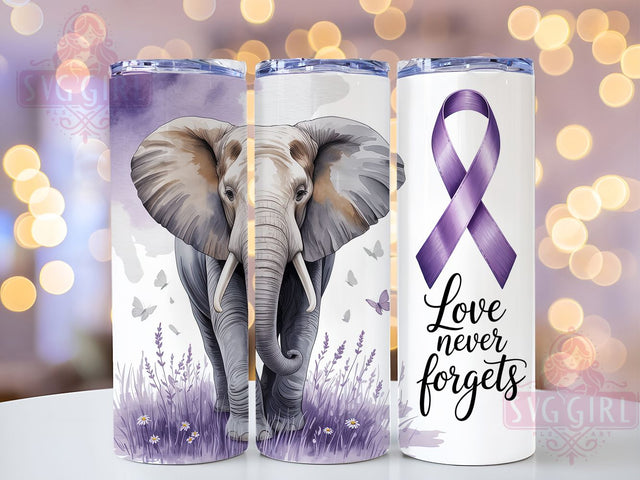 Dementia Awareness Purple Ribbon Tumbler, Purple Ribbon Cup, Mental Health Support Wrap, Forget Me Not Drinkware, Caregiver Gift Tumbler, Alzheimer’s Awareness Design, Wellness Support Cup Sublimation SvggirlplusArt 