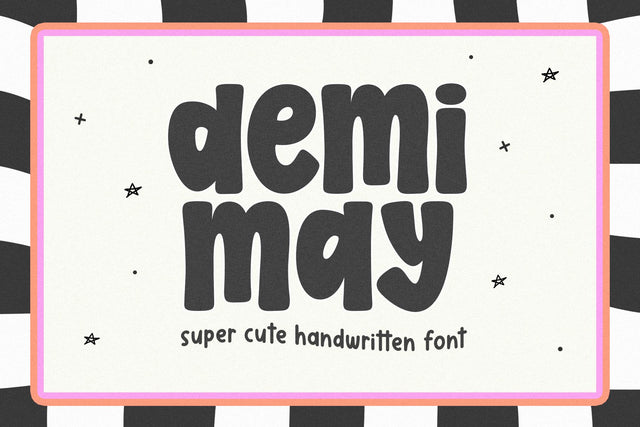 Demi May - Cute Bubbly Font Font KA Designs 