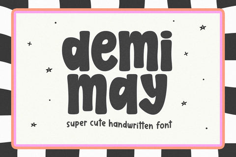 Demi May - Cute Bubbly Font Font KA Designs 