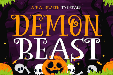 Demon Beast – Happy Halloween Font Font Mozarella 