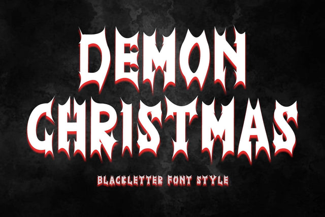 Demon Christmas Font Prasetya Letter 