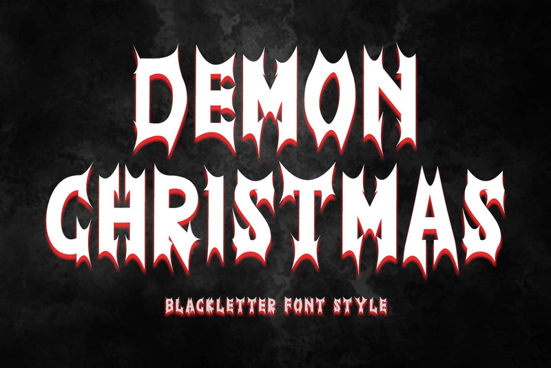 Demon Christmas Font Prasetya Letter 
