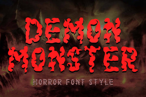 Demon Monster Font Prasetya Letter 