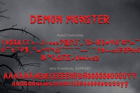 Demon Monster Font Prasetya Letter 