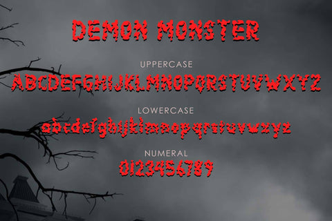 Demon Monster Font Prasetya Letter 