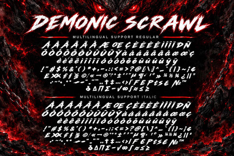 Demonic Scrawl Font Prasetya Letter 