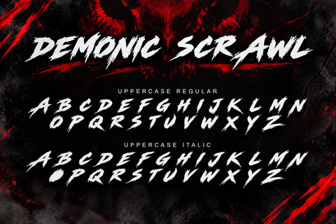 Demonic Scrawl Font Prasetya Letter 