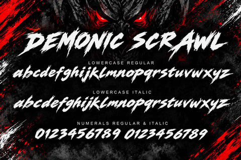 Demonic Scrawl Font Prasetya Letter 