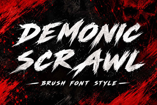 Demonic Scrawl Font Prasetya Letter 