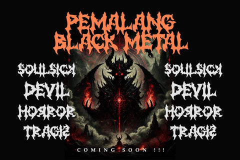 Dendam - Aggressive Black Metal font Font Masyafi Studio 