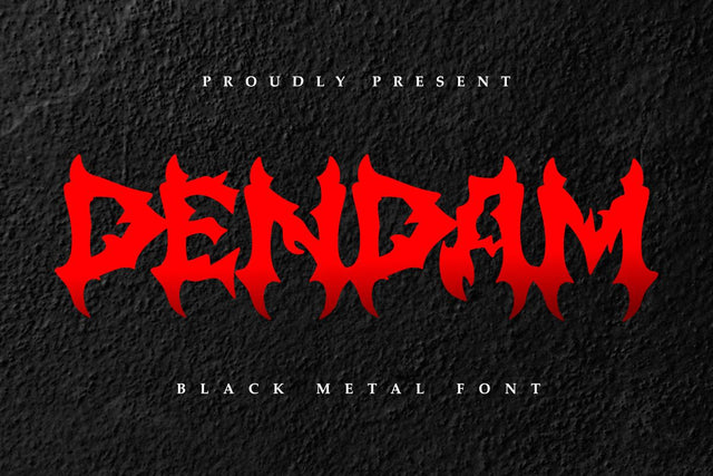 Dendam - Aggressive Black Metal font Font Masyafi Studio 