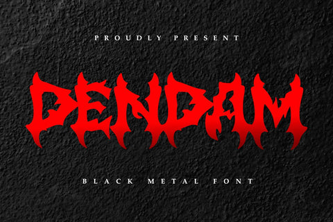 Dendam - Aggressive Black Metal font Font Masyafi Studio 