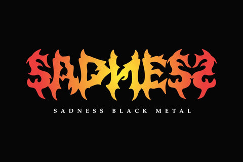 Dendam - Aggressive Black Metal font Font Masyafi Studio 