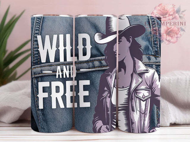 Denim Rodeo Cowgirl Spirit Tumbler Wrap, Western Freedom Design, Rodeo Girl Art, Country Life Cup, Ranch Style Gift, Cowgirl Spirit Wrap, Western Fashion Sublimation Sublimation Li Zamperini 