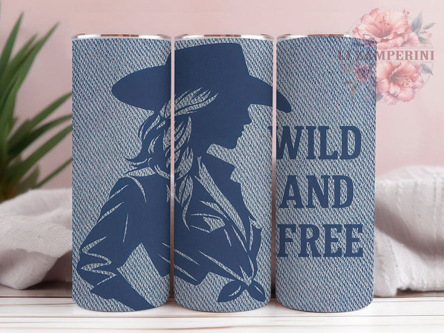 Denim Rodeo Cowgirl Spirit Tumbler Wrap, Western Freedom Design, Rodeo Girl Art, Country Life Cup, Ranch Style Gift, Cowgirl Spirit Wrap, Western Fashion Sublimation Sublimation Li Zamperini 