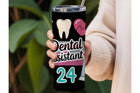 Dental Assistant 20oz Tumbler Wrap Sublimation DesignSVG 
