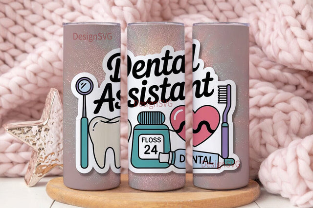 Dental Assistant 20oz Tumbler Wrap Sublimation DesignSVG 