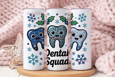 Dental Squad Christmas 20oz Tumbler Sublimation DesignSVG 