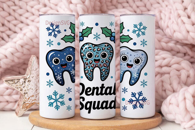 Dental Squad Christmas 20oz Tumbler Sublimation DesignSVG 