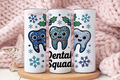 Dental Squad Christmas 20oz Tumbler Sublimation DesignSVG 