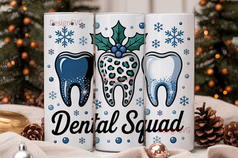 Dental Squad Christmas 20oz Tumbler Sublimation DesignSVG 