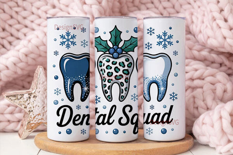 Dental Squad Christmas 20oz Tumbler Sublimation DesignSVG 