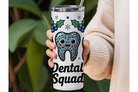 Dental Squad Christmas 20oz Tumbler Sublimation DesignSVG 