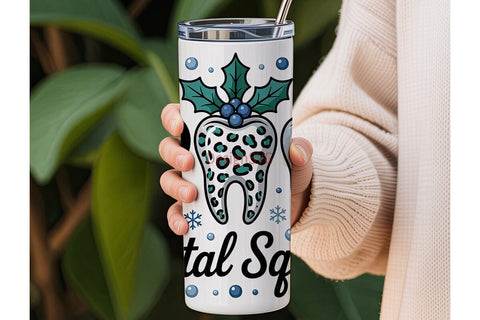 Dental Squad Christmas 20oz Tumbler Sublimation DesignSVG 