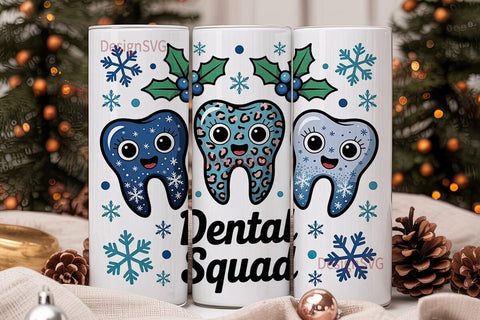 Dental Squad Christmas 20oz Tumbler Sublimation DesignSVG 