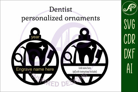 Dentist personalized Christmas Ornament SVG SVG APInspireddesigns 