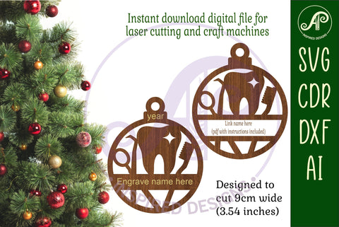 Dentist personalized Christmas Ornament SVG SVG APInspireddesigns 