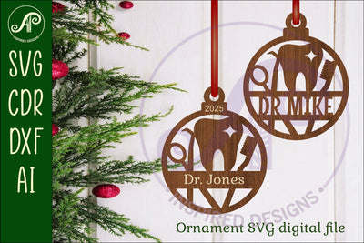 Dentist personalized Christmas Ornament SVG SVG APInspireddesigns 
