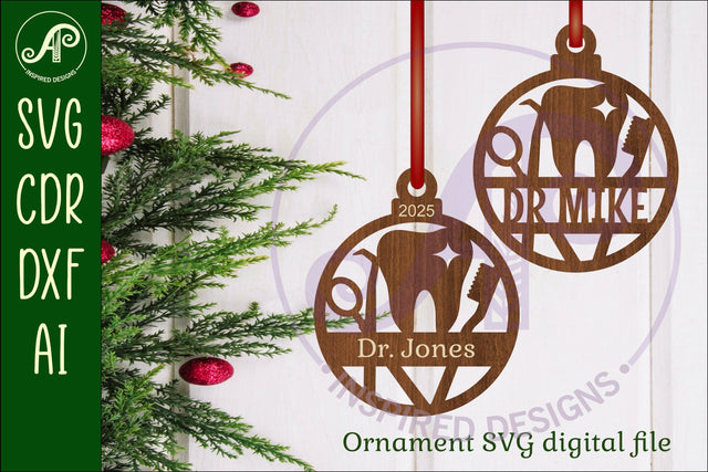 Dentist personalized Christmas Ornament SVG SVG APInspireddesigns 
