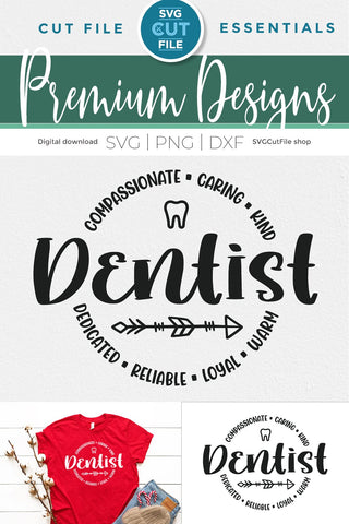 Dentist svg for cricut, dds svg, dmd svg, svg dxf png, tooth svg SVG SVG Cut File 