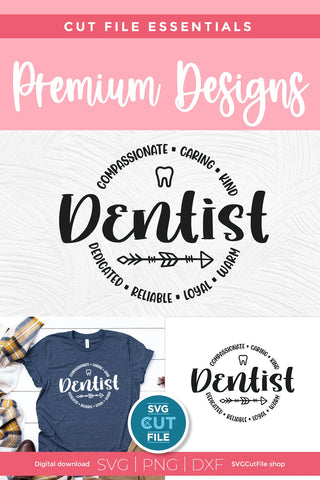 Dentist svg for cricut, dds svg, dmd svg, svg dxf png, tooth svg SVG SVG Cut File 