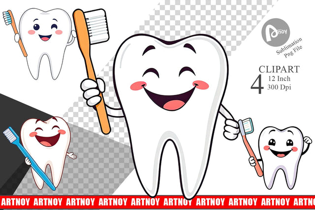Dentist Tooth Clipart Sublimation artnoy 