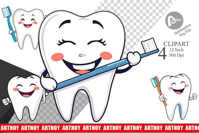 Dentist Tooth Clipart Sublimation artnoy 