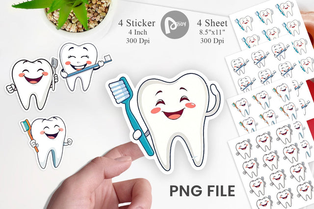 Dentist Tooth Sticker Sublimation artnoy 