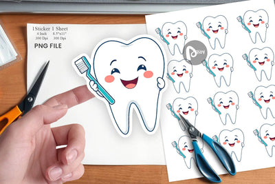 Dentist Tooth Sticker Sublimation artnoy 